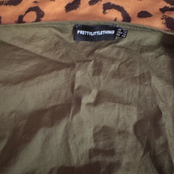 🫒Weekend Ready: Soft Khaki Tie-Front Blouse, Size US 16 - Picture 5 of 10